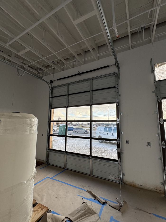 New overhead garage door installation